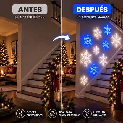 Copos de nieve 3D que iluminan tu pared